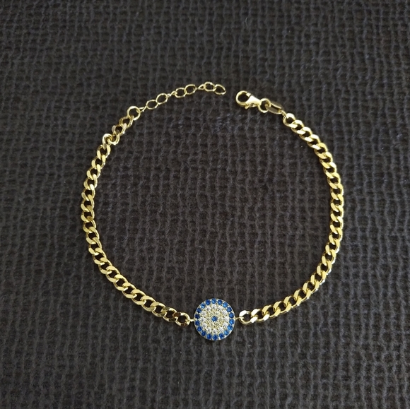 isabella m. Evil😈 Eye👁️ Curb Link Chain Bracelet - Picture 8 of 15